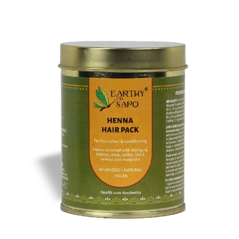 Earthy Sapo Ayurvedic Natural Henna Hair Pack, 200 g-2.webp